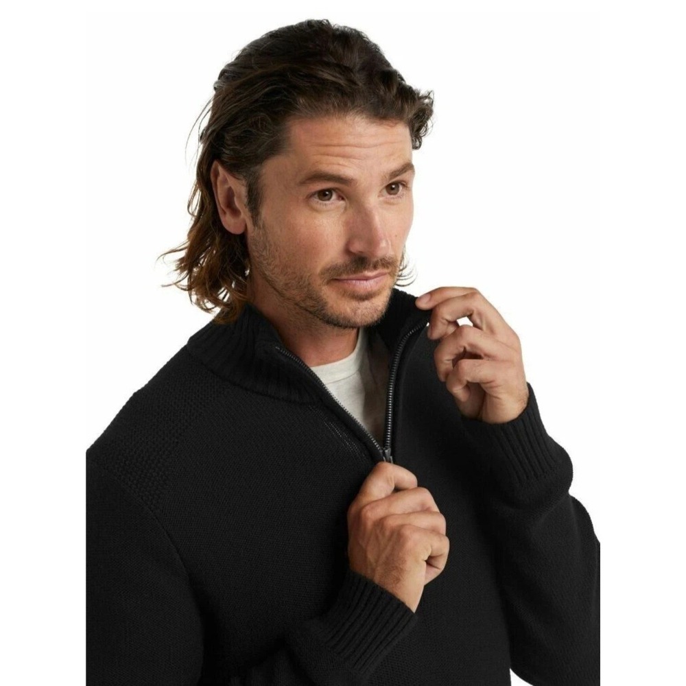 Icebreaker Men's Waypoint Long Sleeve Half Zip Knit Sweater 100% Wool Size M‎ - Picture 3 of 10